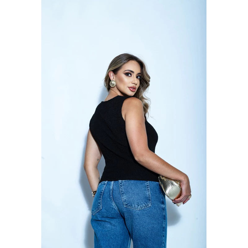 Blusa Regata Bico Assimétrica